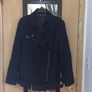 Banana Republic knit navy blue Moto jacket